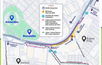 Obras no Viaduto Luciano Agra provocam desvios em linhas de ônibus em João Pessoa